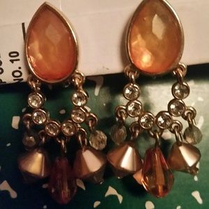 Vintage Silver and Gold Clip On Earrings